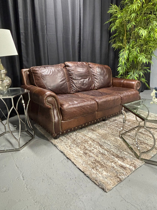 Brown Leather Couch - Abundant Home Collections