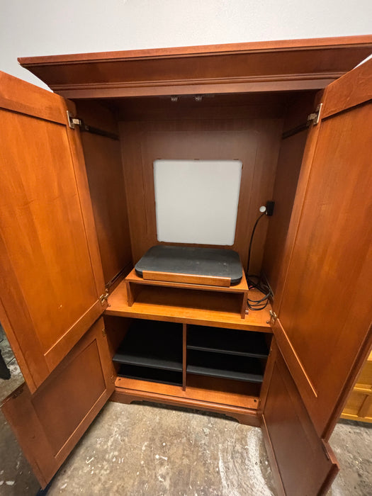Brown Wooden TV Cabinet - Abundant Home Collections