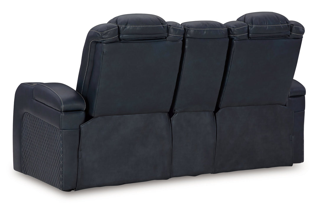 Fyne-Dyme Power Reclining Loveseat with Console - Abundant Home Collections