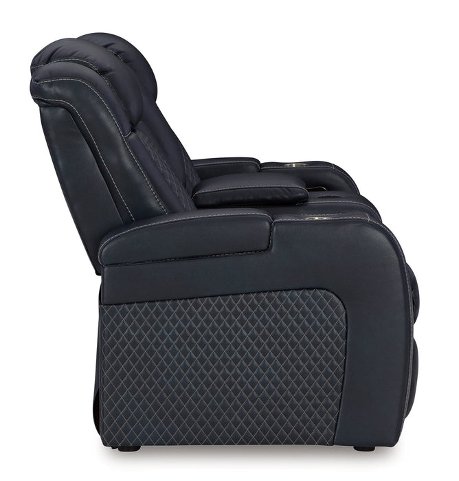 Fyne-Dyme Power Reclining Loveseat with Console - Abundant Home Collections