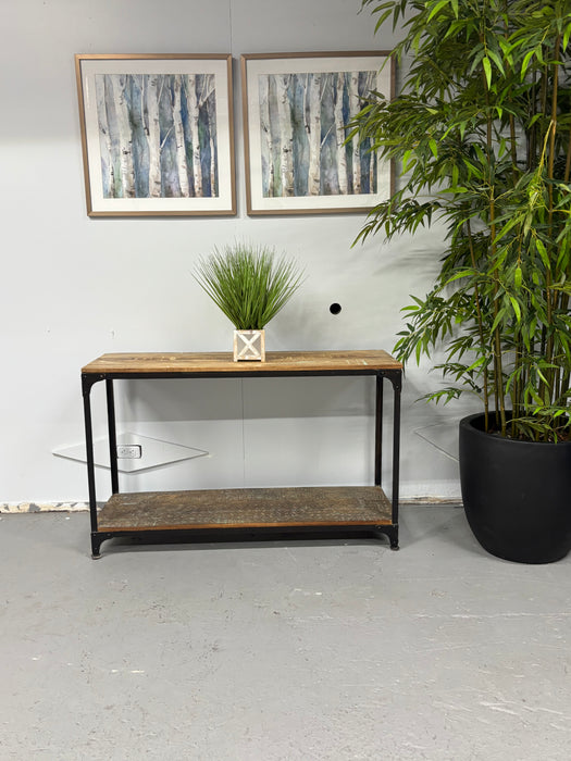 Gorgeous Wood & Metal Sofa Table With Intricate Design! Like New! - Abundant Home Collections