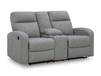 Gauntlet Reclining Loveseat with Console - Abundant Home Collections