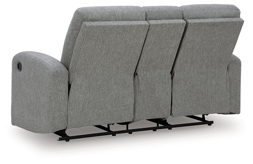 Gauntlet Reclining Loveseat with Console - Abundant Home Collections