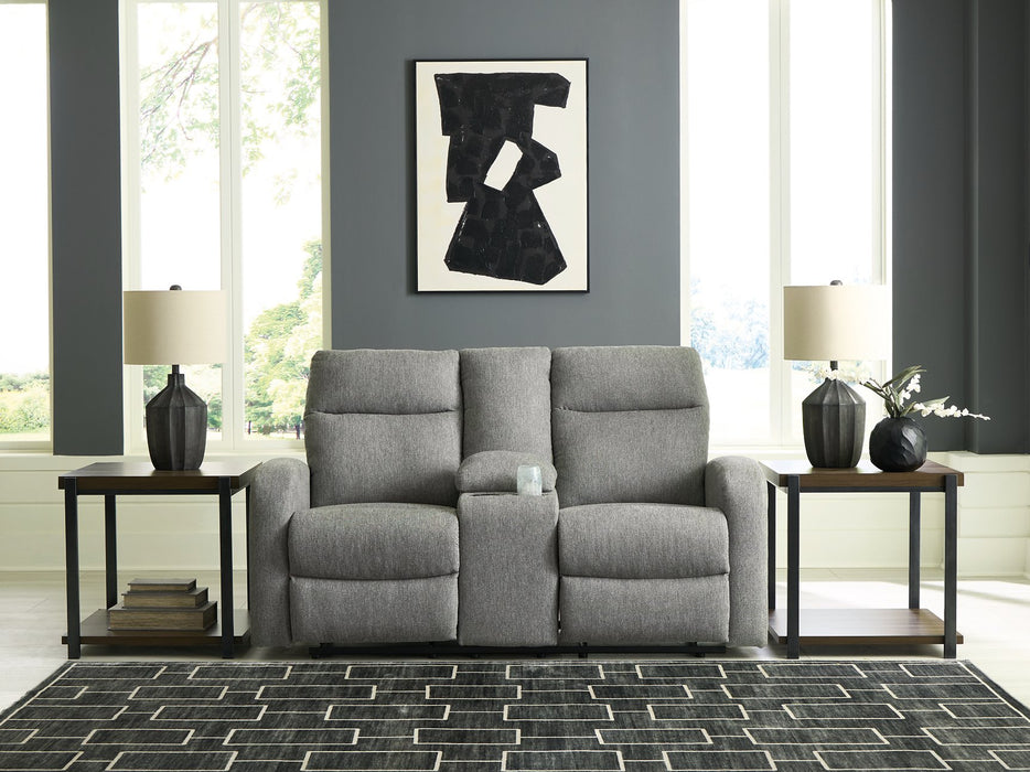 Gauntlet Reclining Loveseat with Console - Abundant Home Collections