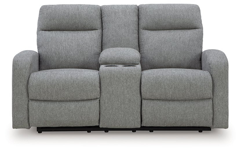 Gauntlet Reclining Loveseat with Console - Abundant Home Collections