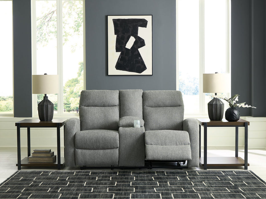Gauntlet Reclining Loveseat with Console - Abundant Home Collections