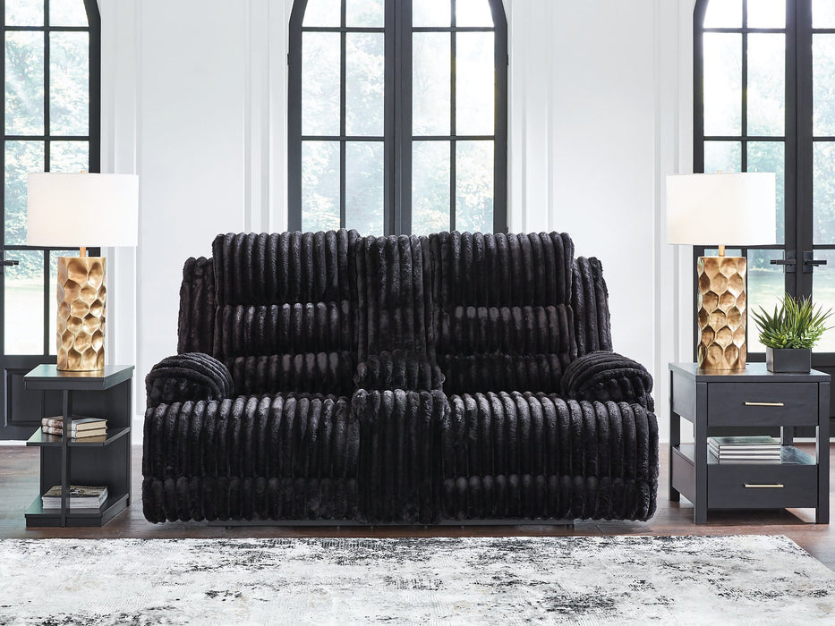 Rhine Falls Reclining Loveseat with Console - Abundant Home Collections