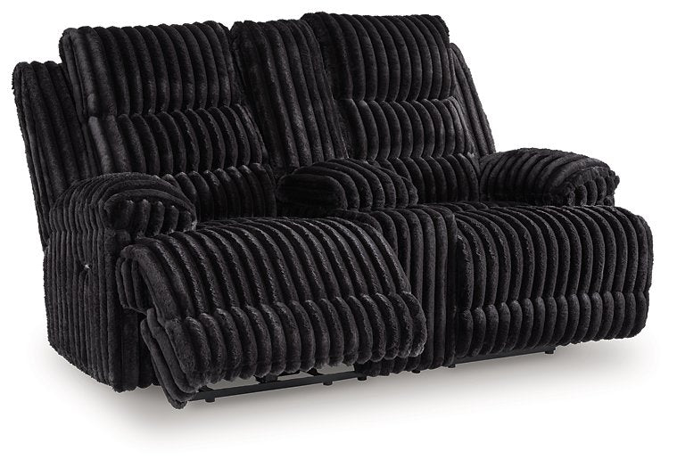 Rhine Falls Reclining Loveseat with Console - Abundant Home Collections