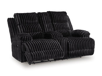 Rhine Falls Reclining Loveseat with Console - Abundant Home Collections