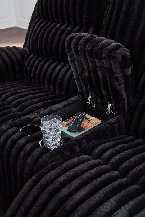 Rhine Falls Reclining Loveseat with Console - Abundant Home Collections