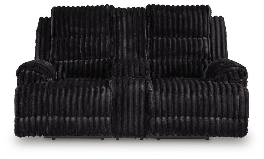 Rhine Falls Reclining Loveseat with Console - Abundant Home Collections