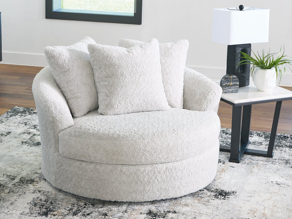 Cuddle Plush Oversized Swivel Accent Chair - Abundant Home Collections