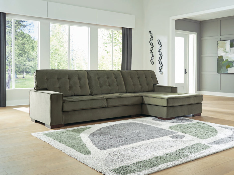 Caspian-Town Sectional with Chaise - Abundant Home Collections