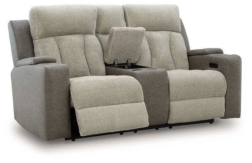 WhipLash Power Reclining Loveseat with Console - Abundant Home Collections