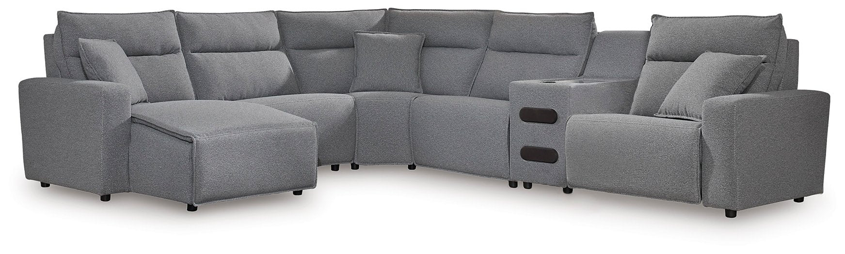ModMax II Reclining Sectional with Chaise and Audio Console - Abundant Home Collections