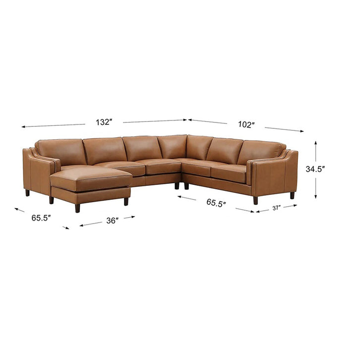 Bella Leather Sectional Collection - Abundant Home Collections