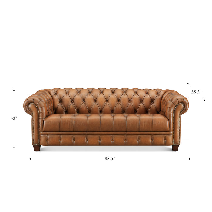 York Leather Sofa Collection - Abundant Home Collections