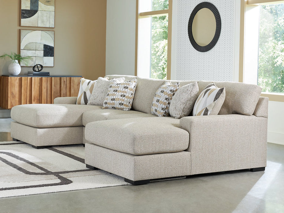 Laurelgrove Double Chaise Sectional - Abundant Home Collections