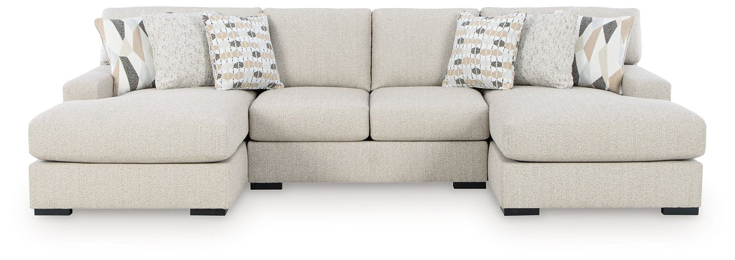 Laurelgrove Double Chaise Sectional - Abundant Home Collections