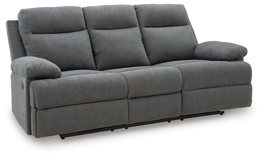 Side-Swipe Reclining Sofa with Drop Down Table - Abundant Home Collections