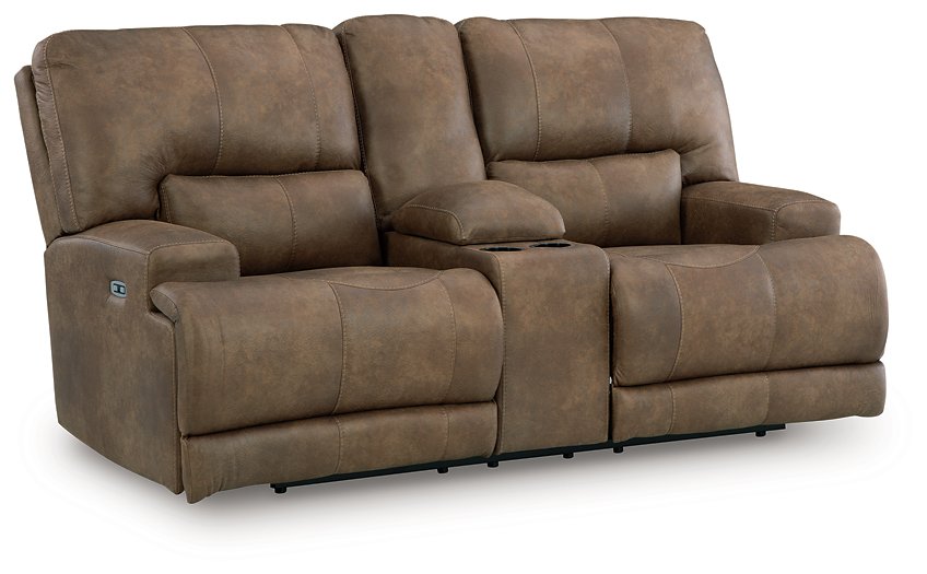 Beckley Place Power Reclining Loveseat with Console - Abundant Home Collections