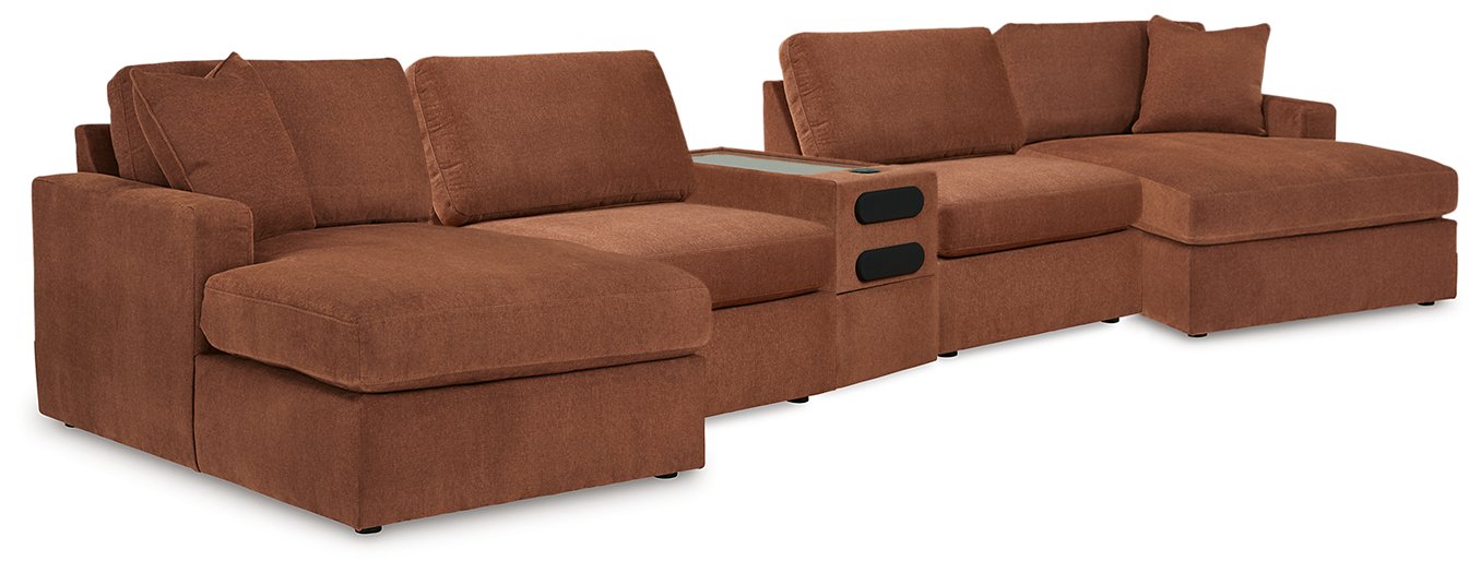 Modmax 5 Piece Sectional with Audio Console - Abundant Home Collections