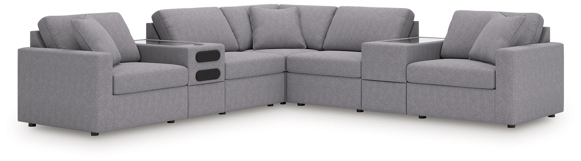 Modmax Balanced Sectional with Audio and Storage Consoles - Abundant Home Collections