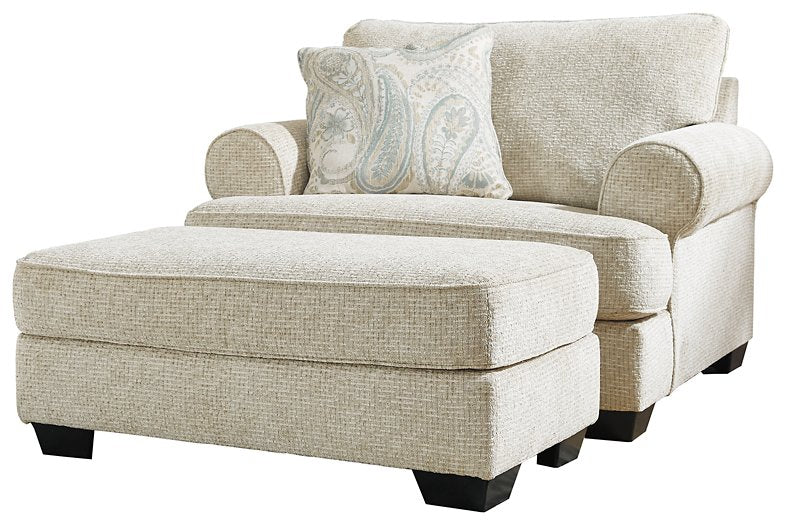 Monaghan Oversized Chair and Ottoman - Abundant Home Collections