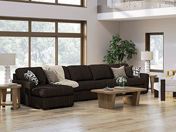 Midnight-Madness Sectional Sofa with Chaise - Abundant Home Collections