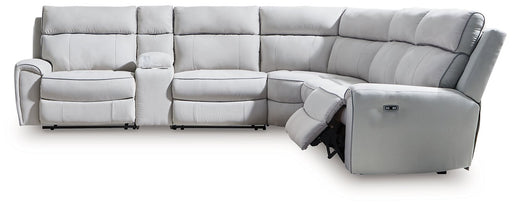Social Pointe Reclining Sectional with Storage Console - Abundant Home Collections