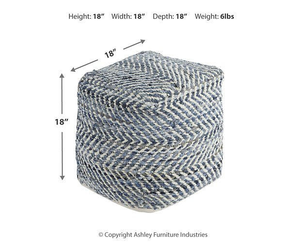 Chevron Pouf - Abundant Home Collections