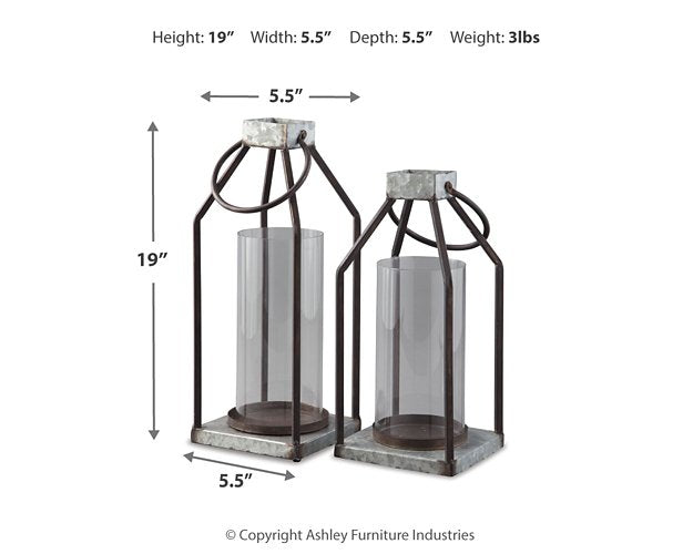Diedrick Lantern (Set of 2) - Abundant Home Collections