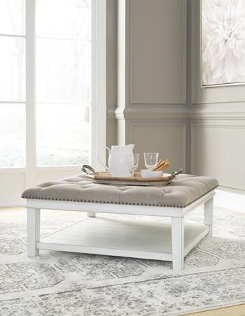 Kanwyn Upholstered Ottoman Coffee Table - Abundant Home Collections
