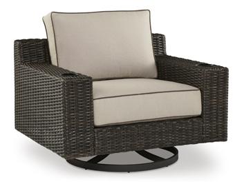 Coastline Bay Outdoor Swivel Lounge with Cushion - Abundant Home Collections