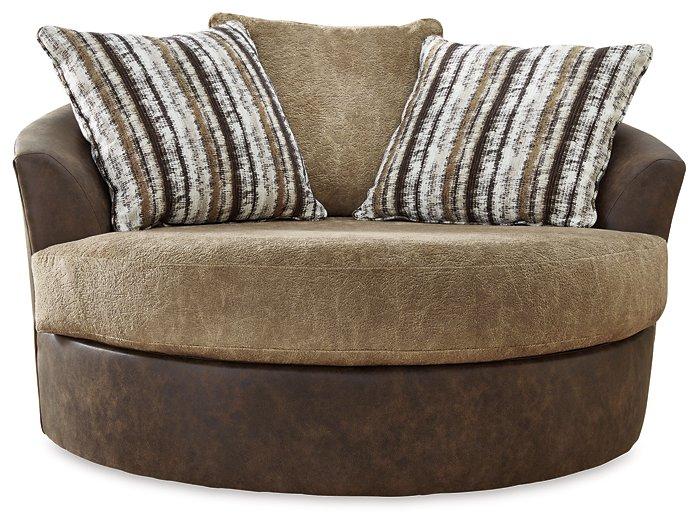 Alesbury Oversized Swivel Accent Chair - Abundant Home Collections