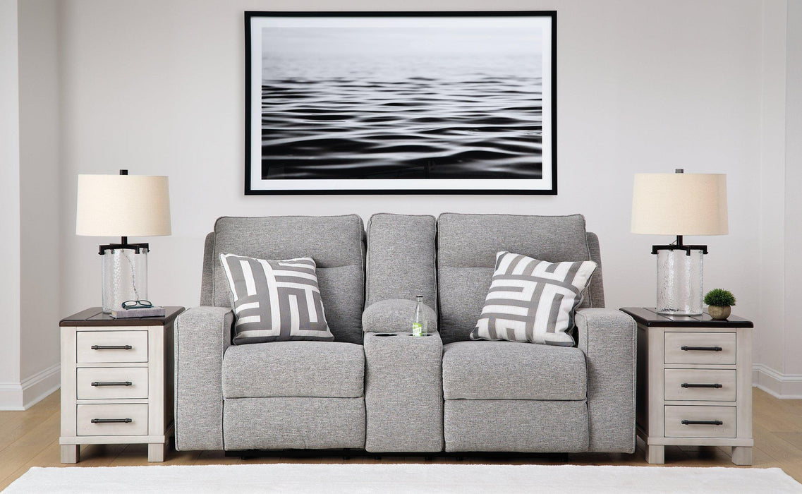 Biscoe Power Reclining Loveseat - Abundant Home Collections