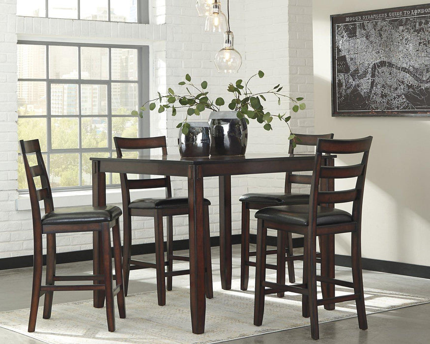 Coviar Counter Height Dining Table and Bar Stools (Set of 5) - Abundant Home Collections