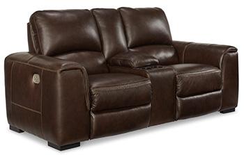 Alessandro Power Reclining Loveseat with Console - Abundant Home Collections