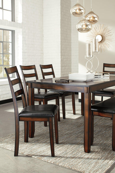 Coviar Dining Table and Chairs with Bench (Set of 6) - Abundant Home Collections