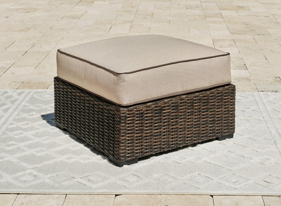 Coastline Bay Outdoor Ottoman with Cushion - Abundant Home Collections