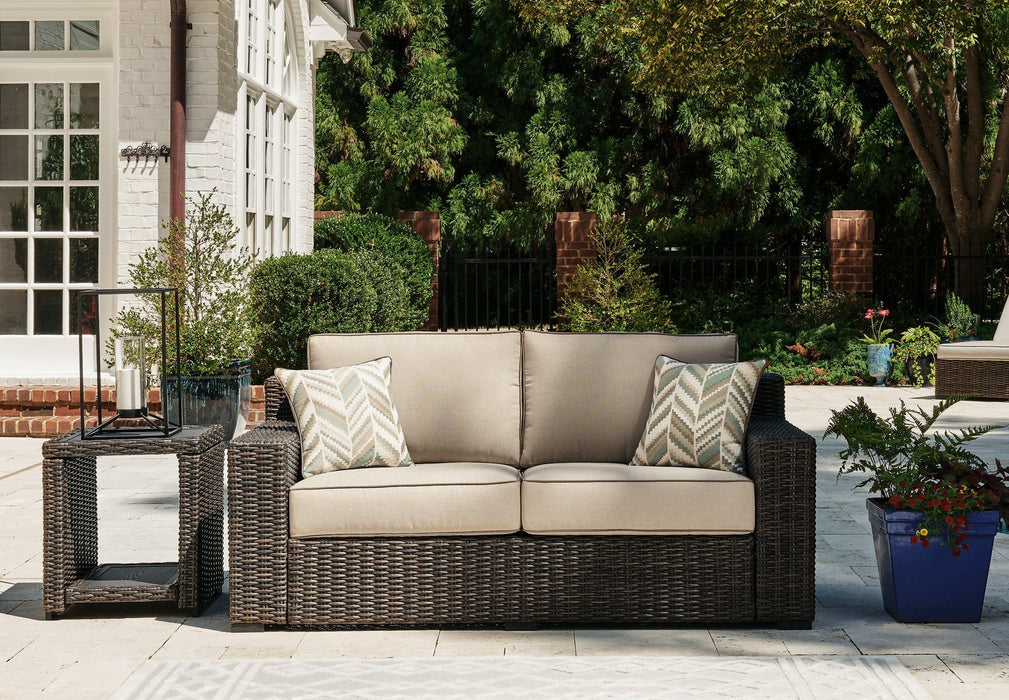 Coastline Bay Outdoor Loveseat with Cushion - Abundant Home Collections