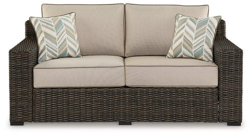 Coastline Bay Outdoor Loveseat with Cushion - Abundant Home Collections