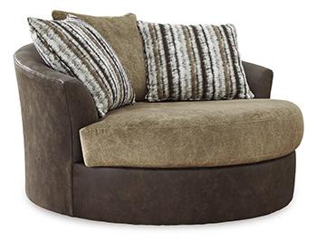 Alesbury Oversized Swivel Accent Chair - Abundant Home Collections