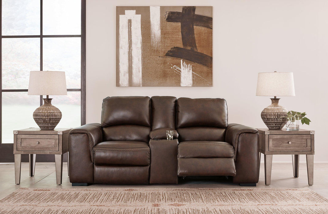 Alessandro Power Reclining Loveseat with Console - Abundant Home Collections