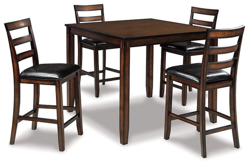 Coviar Counter Height Dining Table and Bar Stools (Set of 5) - Abundant Home Collections