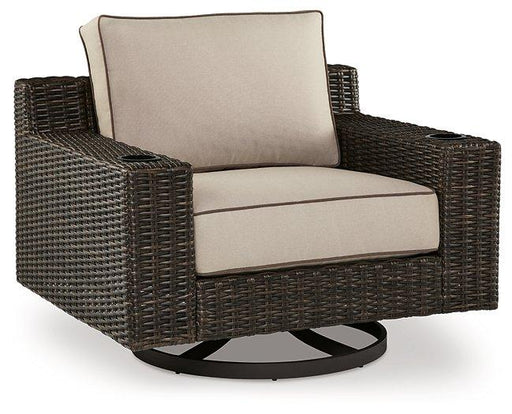 Coastline Bay Outdoor Swivel Lounge with Cushion - Abundant Home Collections