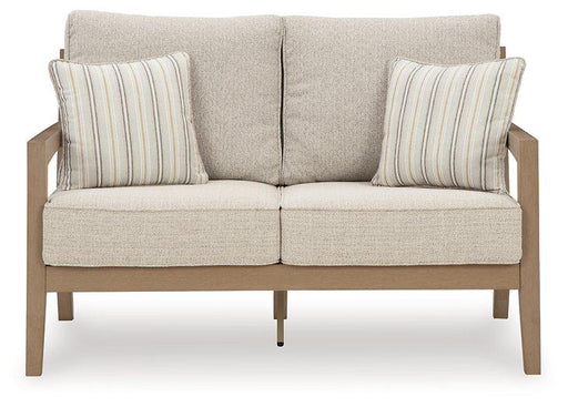 Hallow Creek Outdoor Loveseat with Cushion - Abundant Home Collections