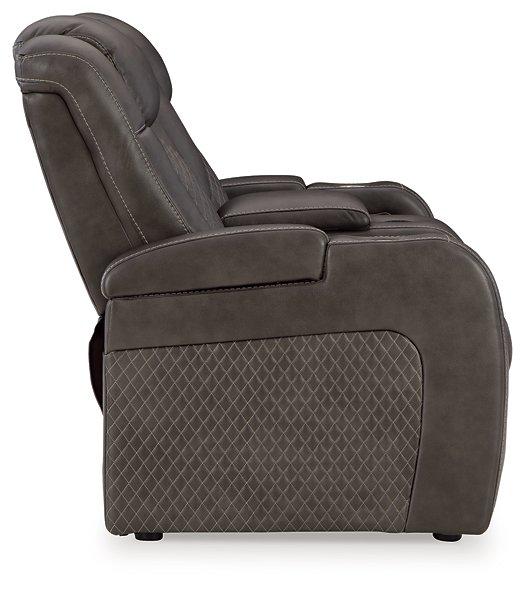 Fyne-Dyme Power Reclining Loveseat with Console - Abundant Home Collections