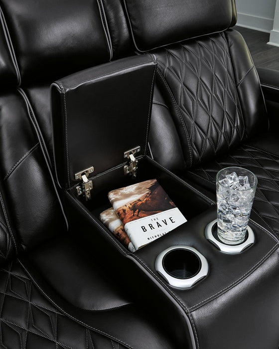 Boyington Power Reclining Loveseat with Console - Abundant Home Collections