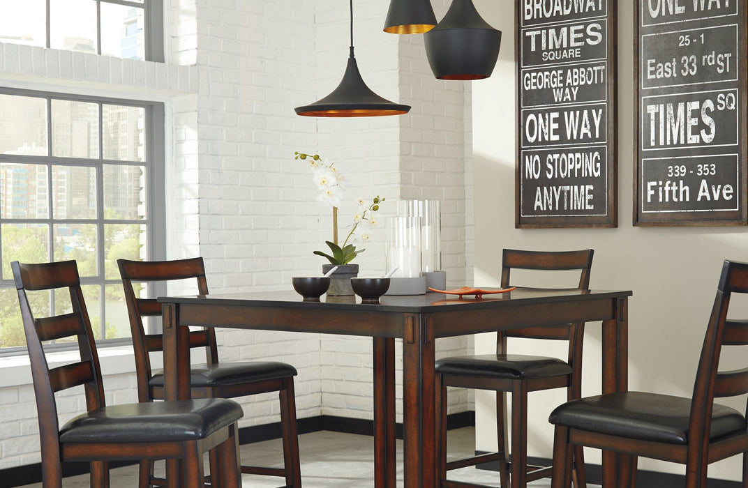 Coviar Counter Height Dining Table and Bar Stools (Set of 5) - Abundant Home Collections